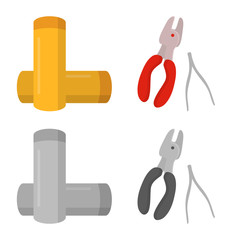 Vector design of technology and taste logo. Collection of technology and trendy vector icon for stock.