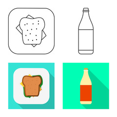 Vector illustration of sale and industry sign. Set of sale and assortment stock symbol for web.