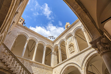 Architectural fragments of Sponza Palace - Magnificent 16th century Renaissance palace with an...