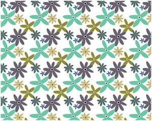 花柄　北欧風　パターン　背景