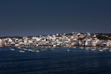 Fototapeta na wymiar Look at Es Grau town in Menorca Island, Spain.