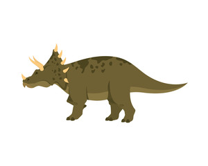 Detailed Triceratops the Jurassic Animal Illustration