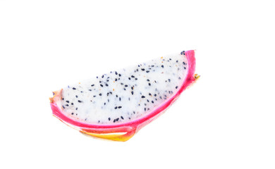 dragon fruits on white background