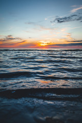 Fototapeta na wymiar sunset over the sea, dramatic sunset