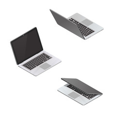 Vector isometric laptop isolated on a white background. Detailed isometric icon - obrazy, fototapety, plakaty