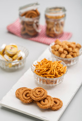  Diwali Snacks or Diwali sweets, like chakli, sev, bhujiya, shakar pare or favourite indian diwali recipe