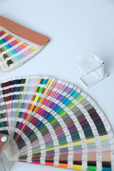 Fototapeta na wymiar Sample colors catalogue pantone or colour swatches book