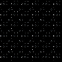 seamless abstract black background with circles of different diameters. metal texture with holes randomly located. Porous black and white dots pattern