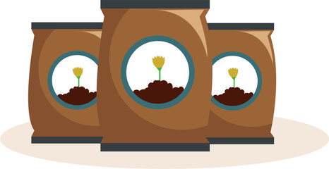 fertilizer bag isolated icon