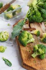 Fresh green broccoli. Organic food. green vegetables