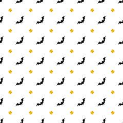 Flat cartoon Vector Halloween seamless pattern background