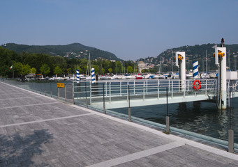Obraz premium pier by Lake Como, Como, Italy