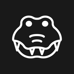 Crocodile icon. zoo animal flat design. vector symbol
