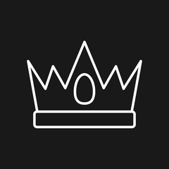 Crown Icon in trendy flat style isolated on background.