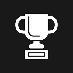Trophy cup icon. Sport competition silhouette symbol.
