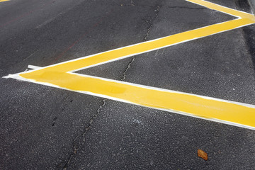 marquage sur la route