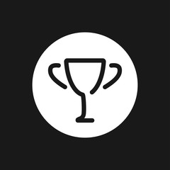 Trophy cup icon. Sport competition silhouette symbol.