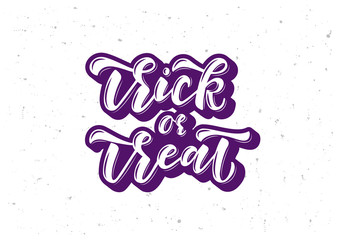 Trick or treat hand drawn lettering