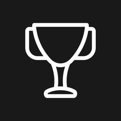 Trophy cup icon. Sport competition silhouette symbol.