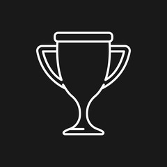 Trophy cup icon. Sport competition silhouette symbol.