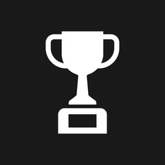 Trophy cup icon. Sport competition silhouette symbol.