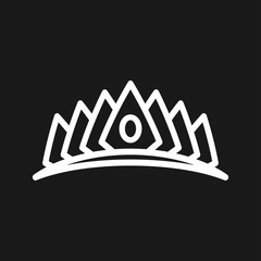 Vector Diadem icon in flat style. Royalty crown illustration pictogram.