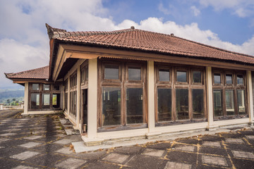 Abandoned and mysterious hotel in Bedugul. Indonesia, Bali Island