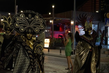 Fototapeta na wymiar Ayia Napa - Cyprus street lights and carnival