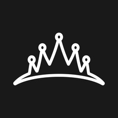 Vector Diadem icon in flat style. Royalty crown illustration pictogram.