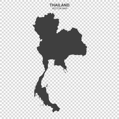 Fototapeta na wymiar political map of Thailand isolated on transparent background