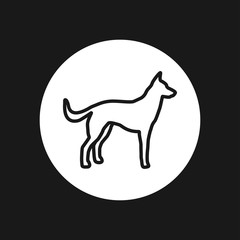 Dog icon. Vector element for your design