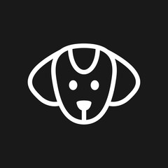 Dog icon. Vector element for your design