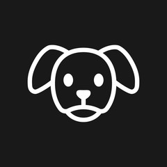 Dog icon. Vector element for your design