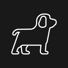 Dog icon. Vector element for your design