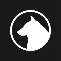 Dog icon. Vector element for your design