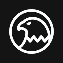 Eagle icon. Logo design vector template, flat icon.