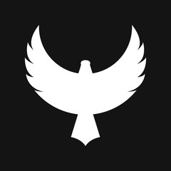 Eagle icon. Logo design vector template, flat icon.