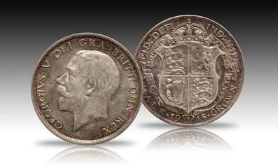 United Kingdom silver coin half chrown 1915