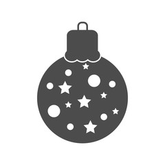 Christmast toy icon isolated on white background. Vector illustration.