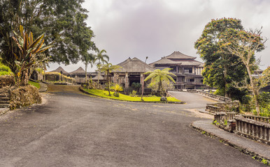 Fototapeta premium Abandoned and mysterious hotel in Bedugul. Indonesia, Bali Island