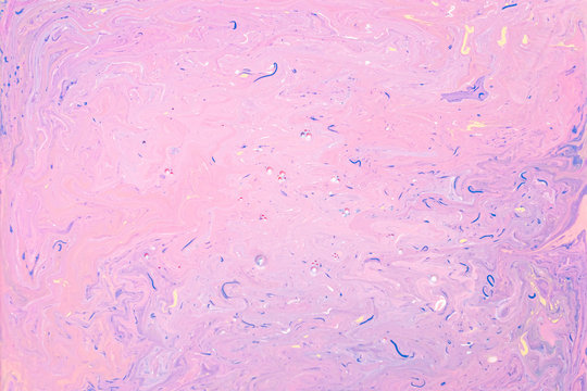Pink and Blue Fluid Liquid Acrylic Paint Marbled Texture