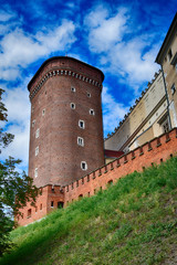 \ historical historic Polish royal castle Wawel on a warm summer day