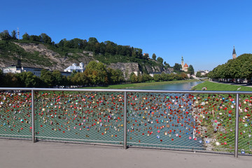 Obraz premium Pont Makartsteg à Salzbourg (Autriche)