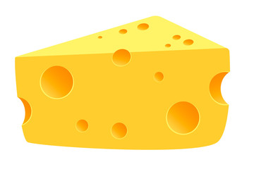 cheese. cheese slice in vector.