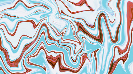 Blue and brown marble swirl texture pattern background. 