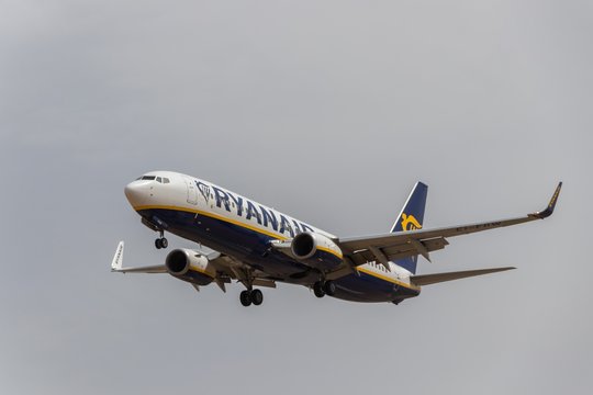 Ryanair - Boing 737 - 8AS Passenger Airplane in flight