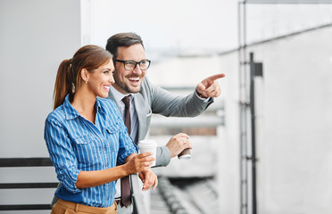 Portrait of two businesspeople