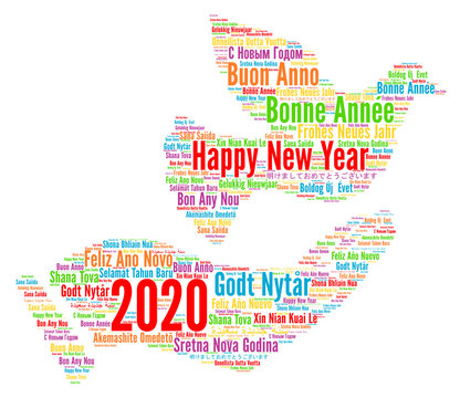 Happy New Year 2020 in different languages 