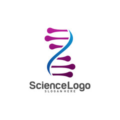 DNA Logo Design Concept Vector. Creative DNA Logo Template. Icon Symbol