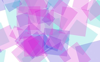 Obraz premium Multicolored translucent squares on white background. Red tones. 3D illustration